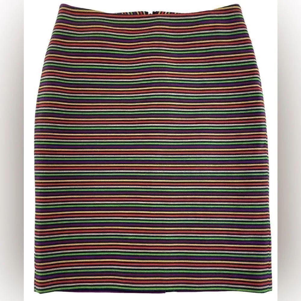 Talbots multi color stripped skirt